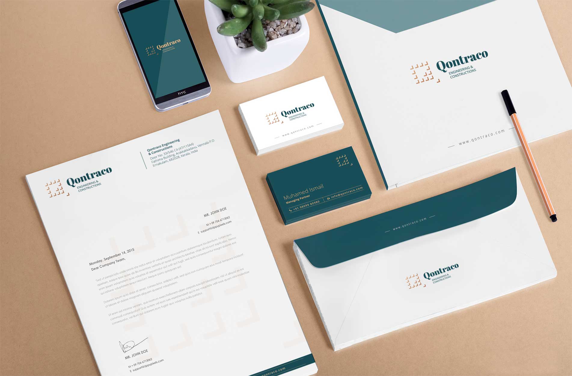 Azlan branding brand stationery mobile app