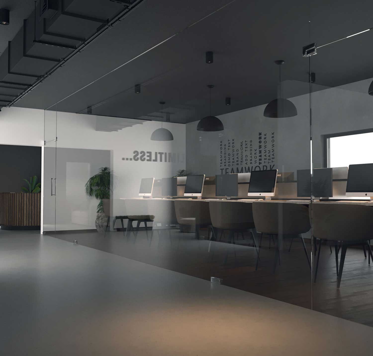Industrial Style Co Working Space Interior Design