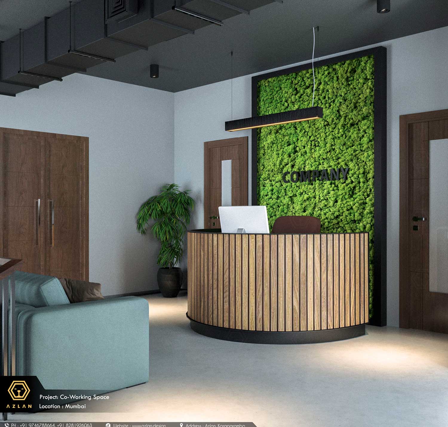 Industrial Style Co Working Space Interior Design